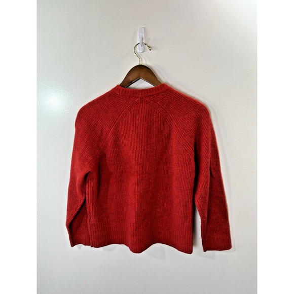 Whistles Women’s Wool Blend Ribbed Sweater Size XS Red Preppy Academia Classic - Picture 2 of 7